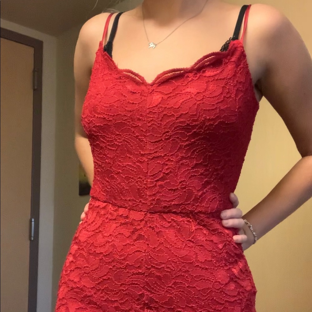 Red Lace Dress - Picture 6 of 8
